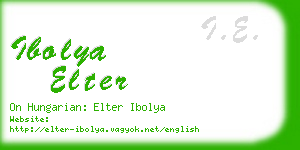 ibolya elter business card